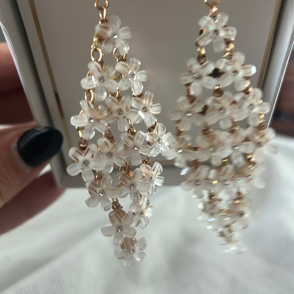 NWT Noir Flower Earrings